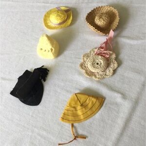 Barbie Doll Accessories - Yellow and Black Hats Set
